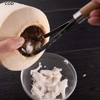 [cod] removedor de carne de coco raspador de acero inoxidable de seda de coco excavadora afeitadora caliente