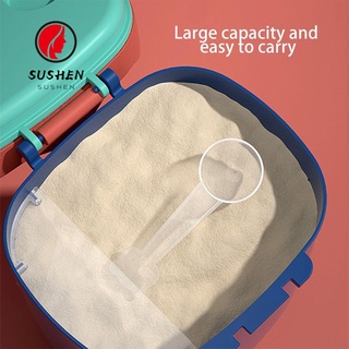 Sushen caja de almacenamiento dispensador contenedor bebé portátil libre de BPA bebé leche en polvo taza/Multicolor