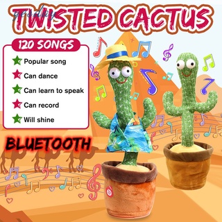 Tik Tok Dancing Cactus Dance Juguete Bluetooth 120 Canciones Swing Trenzado Eléctrico Peluche Juguetes Musicales Cantando Y Bailando Disco Iluminado Divertido Muñeca YD