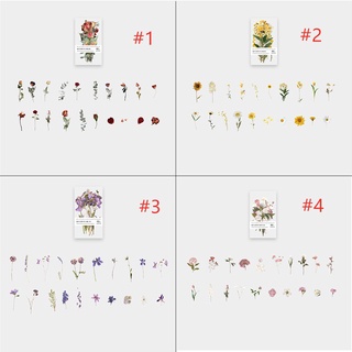 Vsrytod 40 pzs/caja adhesiva De Flor Kawaii Para diario/decoración De cuaderno/álbum De recortes/manualidades (2)