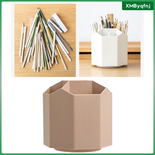 soporte giratorio para bolígrafo, soporte de cepillo, caja de almacenamiento, organizador de escritorio, escuela, arte, oficina (9)