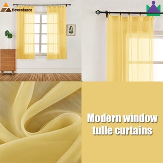 1Pc 100x130 cortinas ligeras y suaves dormitorio moderno ventana tul Panel de gasa FLOWERDANCE