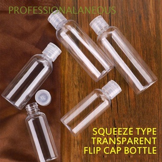 professionalaneous 5-100ml vacío contenedor botella de plástico recargable tarro dispensador de maquillaje exprimir botella de champú transparente