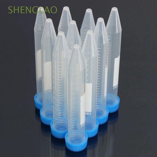 Shenglao Blue Lab suministros graduados marcas tornillo tapa plástico 15ml botellas de plástico centrífugo tubos/Multicolor