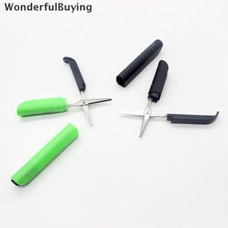[wonderfulbuying] Bolígrafo de plástico con tijeras plegables cuchillo regla de escritura plumas herramienta oficina caliente