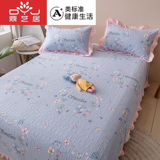 Verano japonés puro algodón 100 ropa de cama con aire acondicionado individual y doble, algodón lavado 1,5 m sábana 1,8 m funda de almohada juego de tres piezas