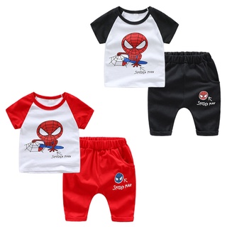 anime spiderman niños camiseta traje casual de manga corta camisas cortos de dibujos animados camisetas lindo bebé camisas