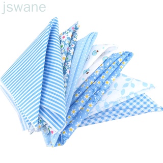 7 pzas de flores de tela azul de tela de flores/material floral para costura/tejido/manualidades/diy/cama