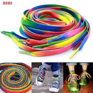 Momo 2 x arco iris caramelo zapatos de color encaje botas cordones zapatillas de deporte cordones cuerdas nuevo