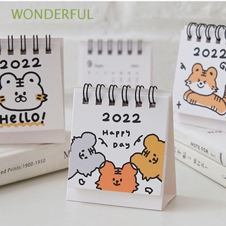 WONDERFUL School Supplies Mini Desk Agenda Dual Daily Scheduler Table Decoration 2022 Calendar Wall Planner Creative Stationery Weekly Monthly Yearly Cute Kawaii