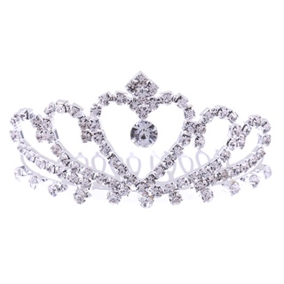 brillante cristal rhinestone mini corona tiara boda novia niñas accesorios para el cabello (3)