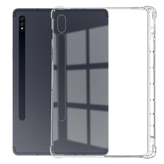 Funda Para Samsung Galaxy Tab S7 plus FE 12.4 " T730 T970 S6 Lite P610 T860 10.5 " Silicona Airbag Cubierta Transparente Ranura Para Bolígrafo