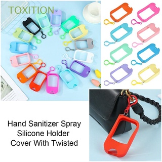 TOXITION 38/40/45/50ml Reusable Bottle Cover DIY Hand Sanitizer Bottle Case Silicone Sleeve New Universal Travel Accessories Makeup Tool Card Spray Bottles/Multicolor