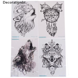 (decorationbt) lobo temporal tatuaje pegatinas impermeables falsos tatuajes de mano adultos hombres arte corporal en venta