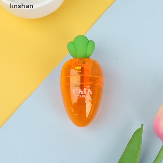 [linshan] 1 Pcs Cute Carrot mechanical Pencil Sharpener With Eraser [HOT]