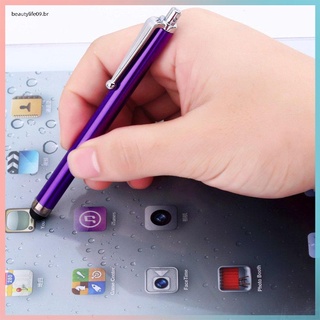 1 unids/lote de diseño de cabeza redonda de metal stylus pantalla táctil digitalizador de lente de cristal pluma de repuesto para iphone ipad tablet