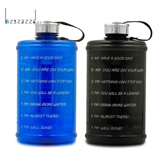 botella de agua grande motivacional con marcador de tiempo, jarra de agua libre de bpa para fitness, gimnasio y deportes al aire libre azul
