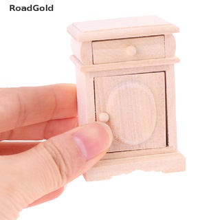 Roadgold casa de muñecas Mini armario de madera armario hecho a mano mesita de noche muebles modelo RG BELLE