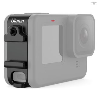 Ulanzi G9-6 multifuncional cámara de acción cubierta de batería extraíble de Metal de la puerta de la puerta tipo C adaptador de puerto de carga con montaje de zapata fría 1/4 pulgadas agujero de tornillo Vlog accesorio de repuesto para GoPro Hero 9 (7)