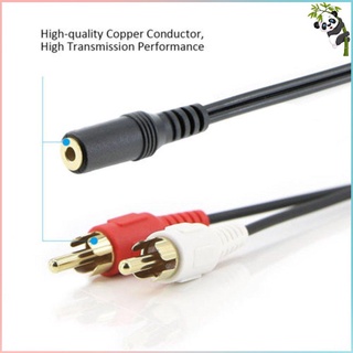 2-rca Male To Female 3.5mm Jack Aux Stereo Audio Cable Adapter Converter