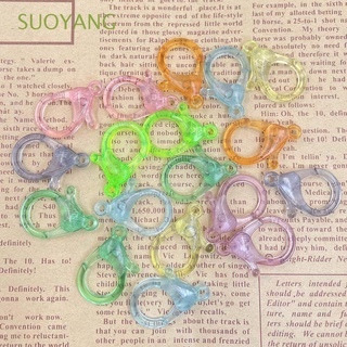 Suoyang Snap gancho para bricolaje llavero acrílico joyería hacer llaveros cierres de langosta broches de langosta/Multicolor