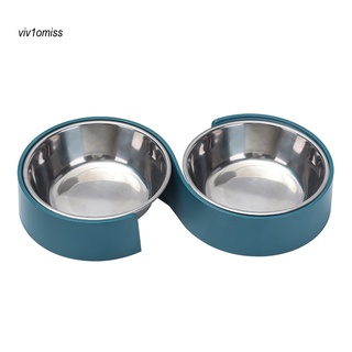 vo gato cachorro comida agua alimentación doble cuencos antideslizante alimentador mascota vajilla suministros (3)