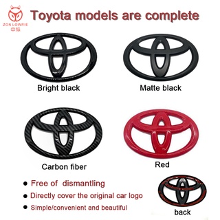 Toyota logo Yaris CAMRY COROLLA Vios logo Rav4 logotipo del coche insignia volante delantero y trasero signos libres de desmantelamiento 12 13 14 15 cm (2)