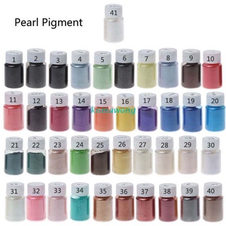 kom 41 colores pigmento nacarado mica polvo resina epoxi colorante colorante perla pigmento resina joyería fabricación