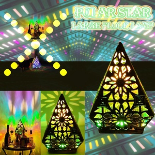 *_wobaofu_* Colores bohemia estrella proyección grande lámpara de pie LED luz dormitorio decoración del hogar