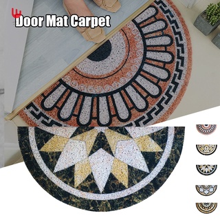 alfombra de mármol semicircular, antideslizante, para puerta de entrada, puerta de entrada, baño, alfombrillas para el hogar