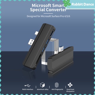 [conejo De baile] concentrador Usb Dock Adaptador De puerto Usb 3.0 Para Microsoft ryzen Pro 3 4 Laptop (3)