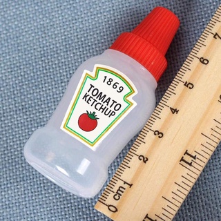 2Pcs 25ML Mini Tomate Ketchup Botella Portátil Salsa Contenedor Ensalada P7P8 A3C7 (3)