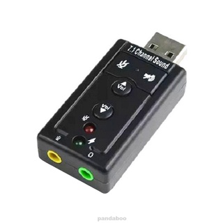 Profesional Plug And Play LED indicador ordenador PC canal altavoz auriculares externo USB tarjeta de sonido