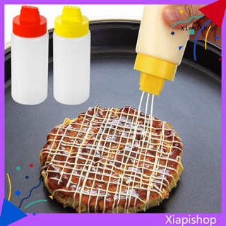 xiapishop 300ml 4 agujeros exprimir tarro de condimentos salsa aceite botella de almacenamiento de cocina herramienta de cocina
