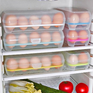 Cocina refrigerador plástico transparente huevo caja de almacenamiento de alimentos compartimento de
