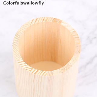 Colorfulswallowfly Wooden Holder Pencil Pen Box Kids DIY Coloring Case Tools Creative Pen Holder CSF