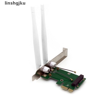 [linshgjku] Wireless Wifi Network Card Mini PCI-E To Mini PCI-E 1X Desktop Adapter Antennas [HOT]