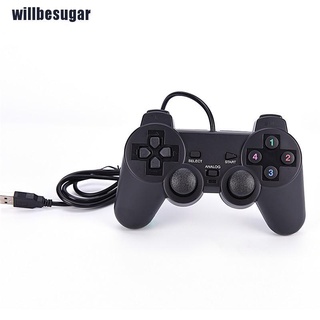 [willbesugar] Control/joystick/gamepad Usb doble negro con cable Para computadora/Pc (Hot)