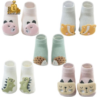 ACCUMULER New Cotton Baby Socks 6-12 month Anti Slip Floor Newborn Socks Accessories Infant Autumn Winter Soft Cartoon Animal
