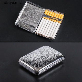 XIN Portable Metal Cigarette Case for 16 Cigarettes Flip Cigarette Container Box CL