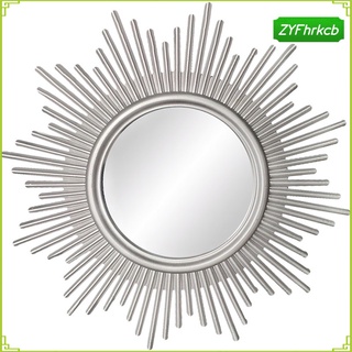 espejo decorativo colgante de pared pequeño estilo vintage espejo para pared - espejo de marco plateado fácil montaje perfecto para baño, decoración del hogar