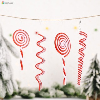 [COD] Christmas Tree Pendant Cute Plastic Lollipop Ornaments Hanging Decor for Family Christmas Decoration