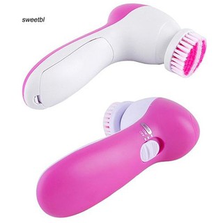 5 en 1 multifunción eléctrica limpiador facial limpiador cepillo masajeador herramienta (3)