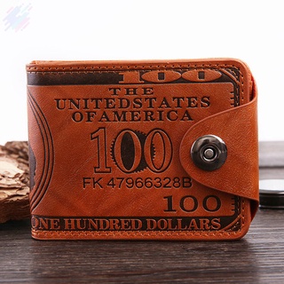 Flash 1 pza monedero monedero diseño corto diseño de dólar Vintage para tarjetas de dinero de negocios (3)