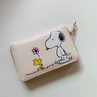 De dibujos animados Charlie Brown Snoopy cartera mujer estudiante versión corta lindo ins Yafeng pequeña flor cartera (7)