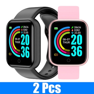 Wywy Y68S Smart Watch Fitness Tracker presión arterial Smartwatches impermeable Monitor de frecuencia cardíaca Bluetooth Smart reloj de pulsera airdots