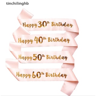 [tinchilinghb] Birthday Girl Sash 18 21 30 40 50 Happy Birthday Shoulder Strap for Party Decor [HOT]