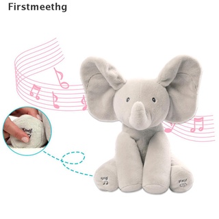 [firstmeethg] peek-a-boo elefante bebé juguete de peluche hablando cantando peluche niños música muñeca caliente
