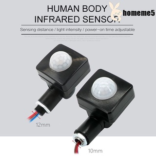 Mini Sensor Infrarrojo De Cuerpo Humano Ultrafino Interruptor LED Luz De Inundación PIR Movimiento Ajustable