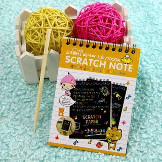 Poop Scratch Note cartón negro creativo DIY dibujar notas de boceto para niño juguete cuaderno (8)